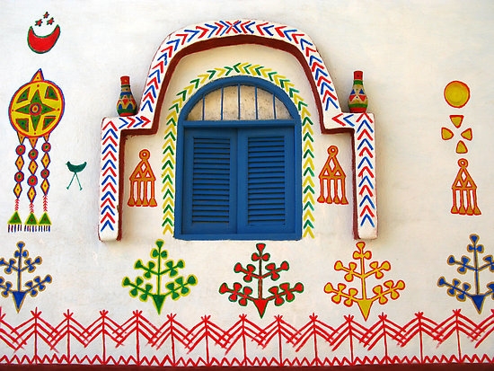 Some Colourful Drawings on a Nubian Village, Aswan Some Colourful Drawings on a Nubian Village, Aswan